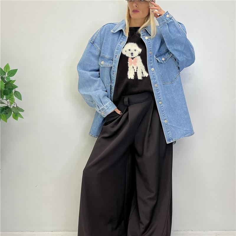 casacca in jeans band